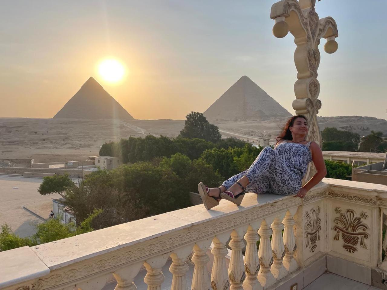 Kafret el-Gabal Sphinx Palace Pyramids View Inn מראה חיצוני תמונה